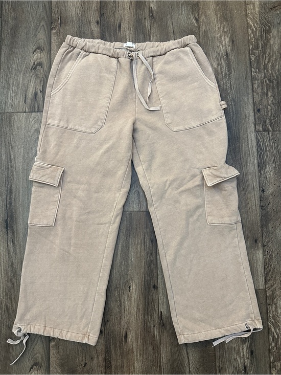Roxy Pants - Roxy Double Up Cargo Cotton Blend Casual Joggers Women’s Size XL Beige Tan